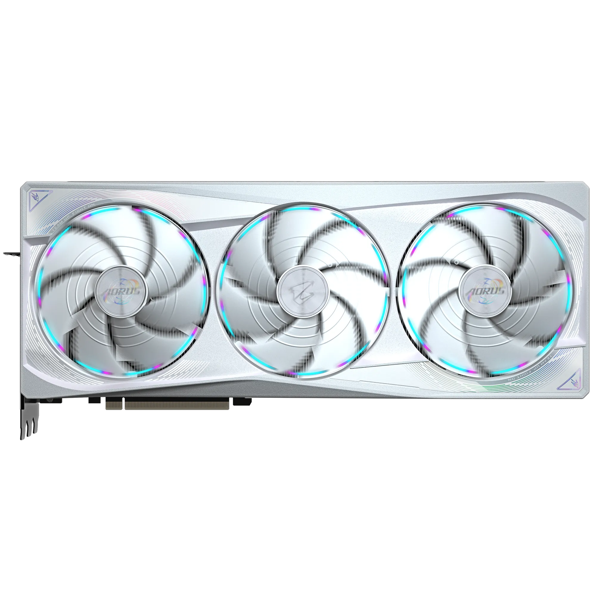 A large main feature product image of Gigabyte GeForce RTX 5090 Aorus Master Ice White 32GB GDDR7