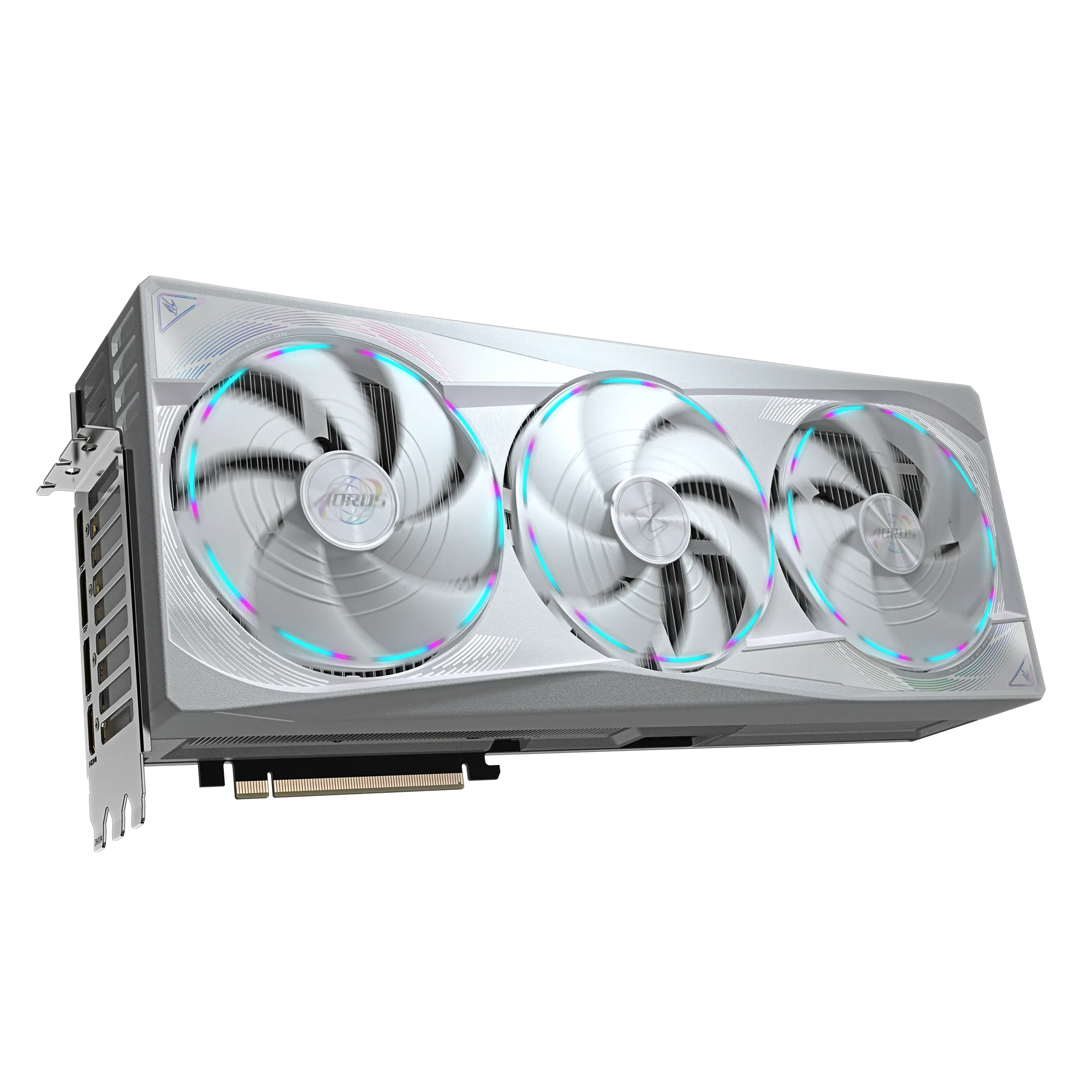 A large main feature product image of Gigabyte GeForce RTX 5090 Aorus Master Ice White 32GB GDDR7