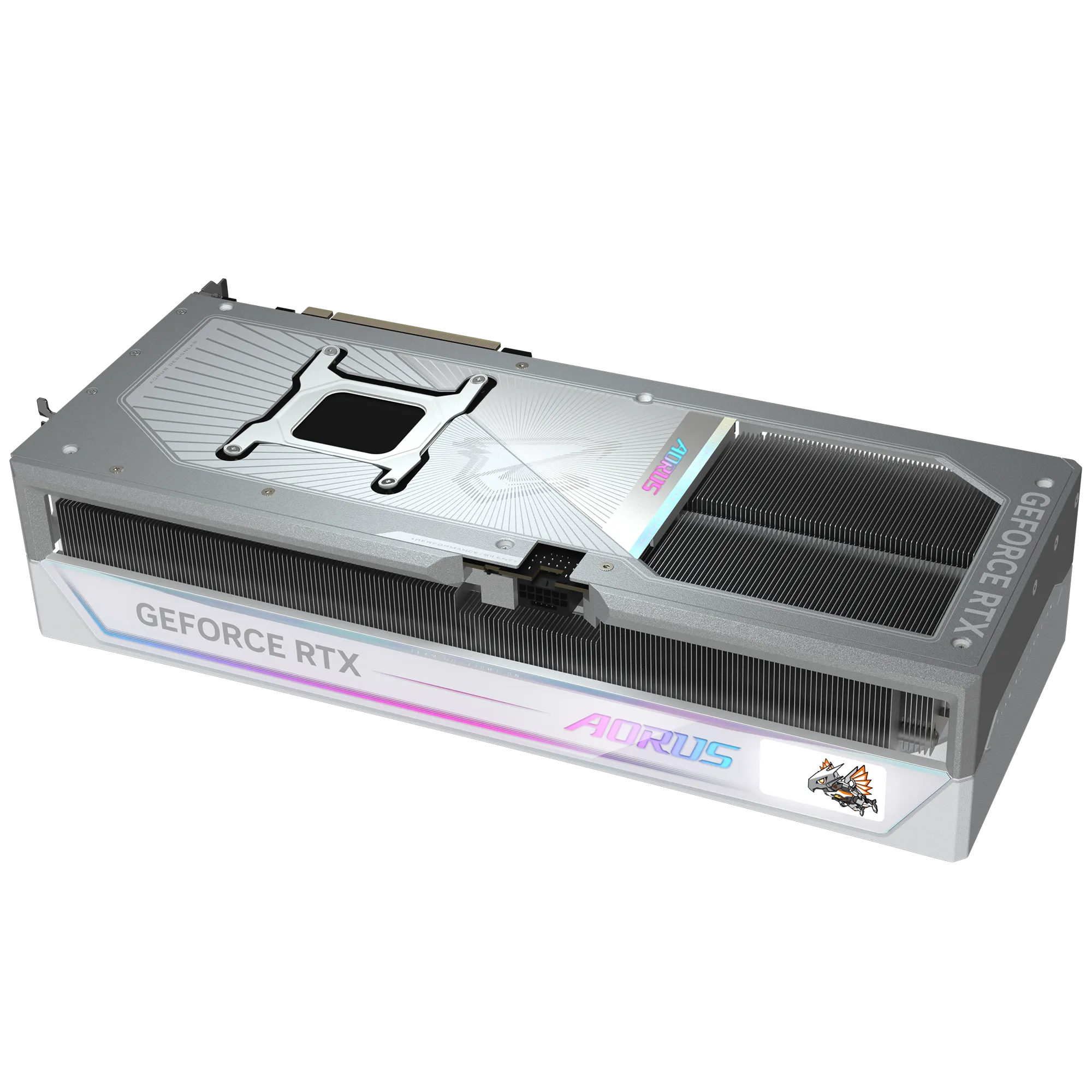 A large main feature product image of Gigabyte GeForce RTX 5090 Aorus Master Ice White 32GB GDDR7