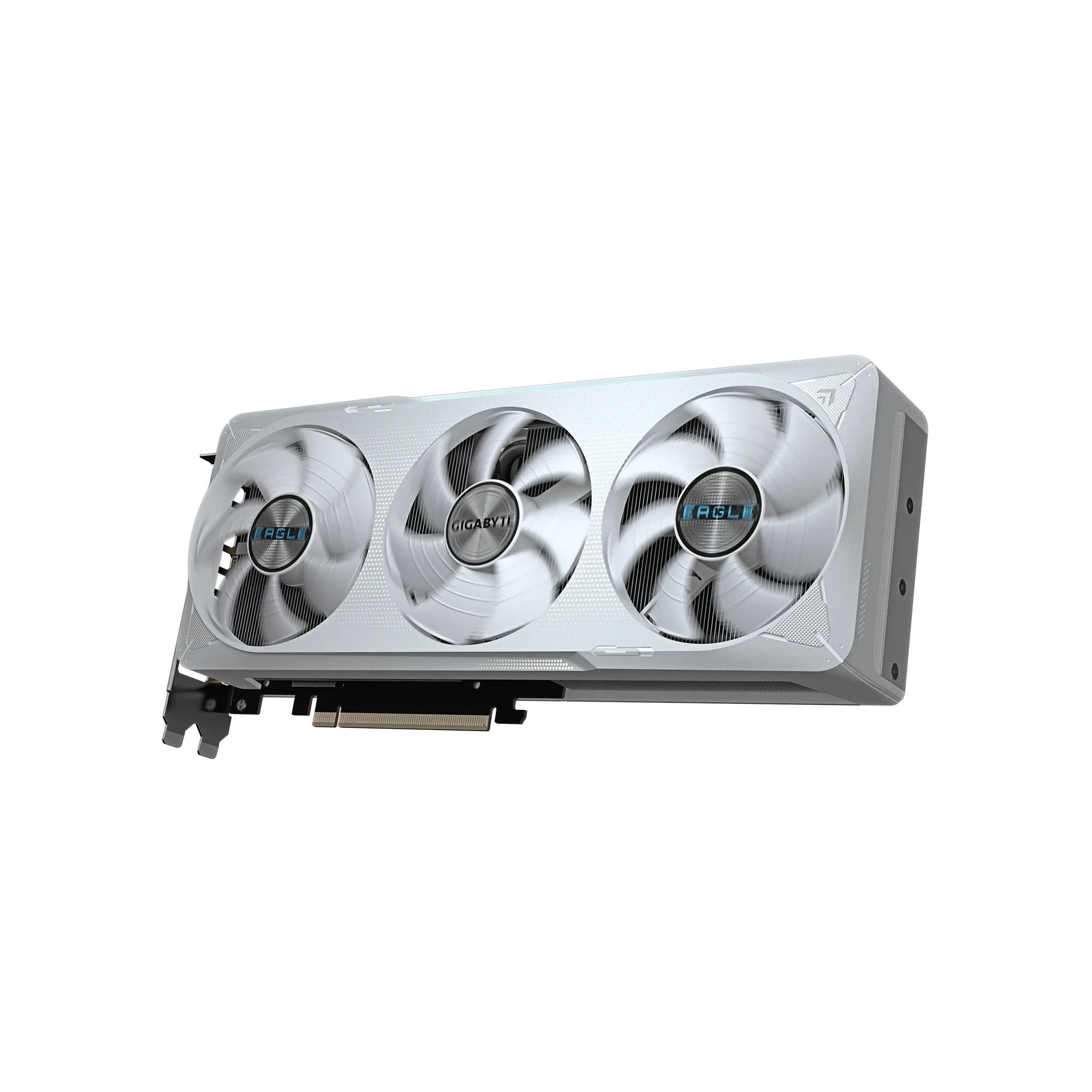 A large main feature product image of Gigabyte GeForce RTX 5070 Eagle OC ICE White SFF 12GB GDDR7