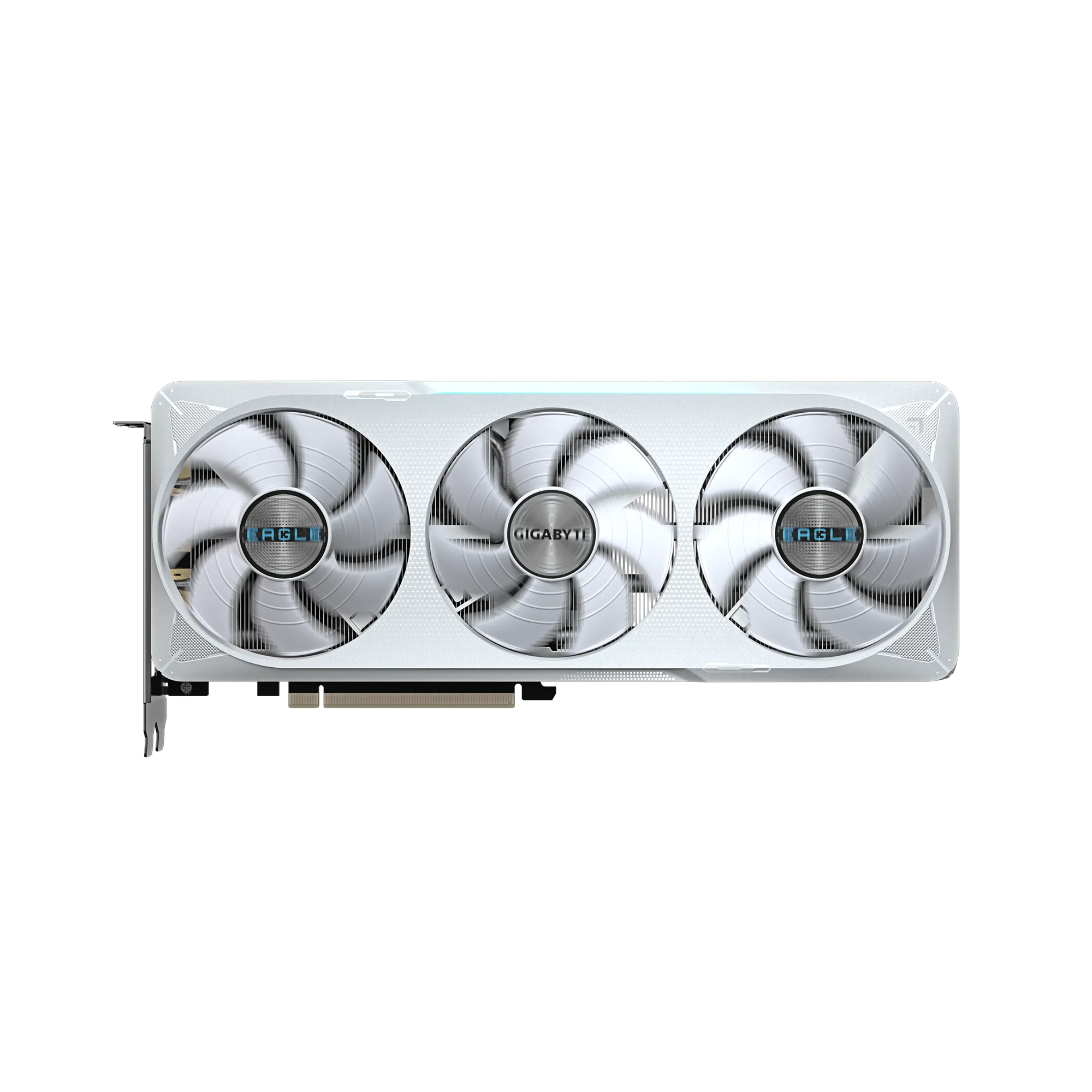 A large main feature product image of Gigabyte GeForce RTX 5070 Eagle OC ICE White SFF 12GB GDDR7