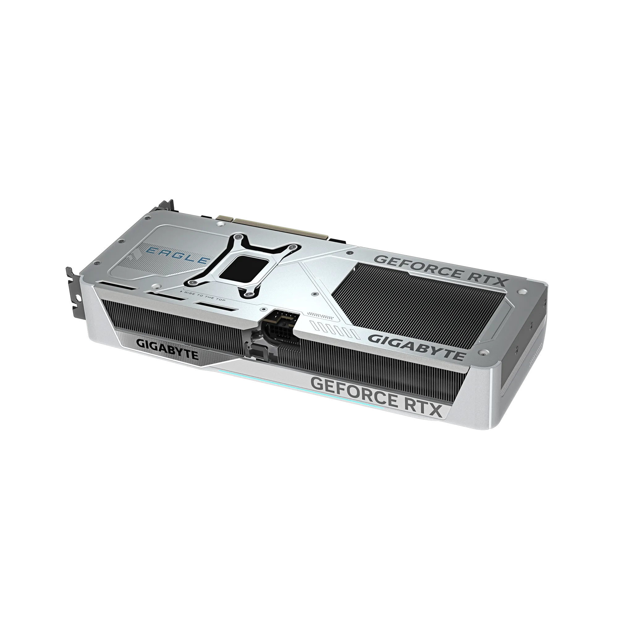 A large main feature product image of Gigabyte GeForce RTX 5070 Eagle OC ICE White SFF 12GB GDDR7