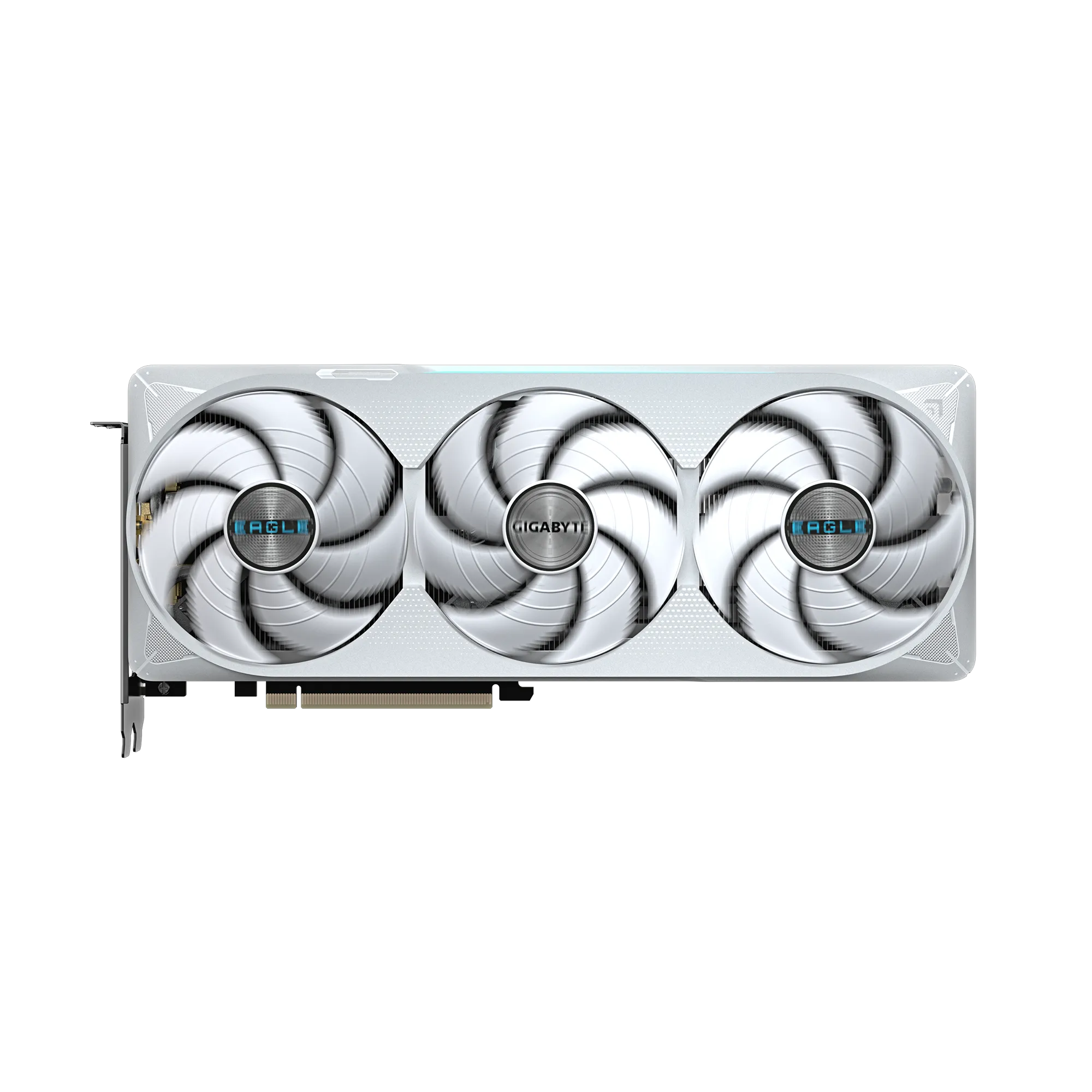 A large main feature product image of Gigabyte GeForce RTX 5070 Ti Eagle OC ICE White SFF 16GB GDDR7