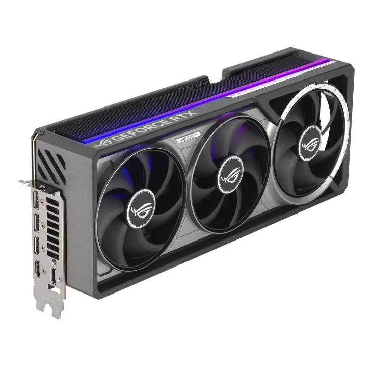 A large main feature product image of ASUS GeForce RTX 5090 ROG Astral 32GB GDDR7