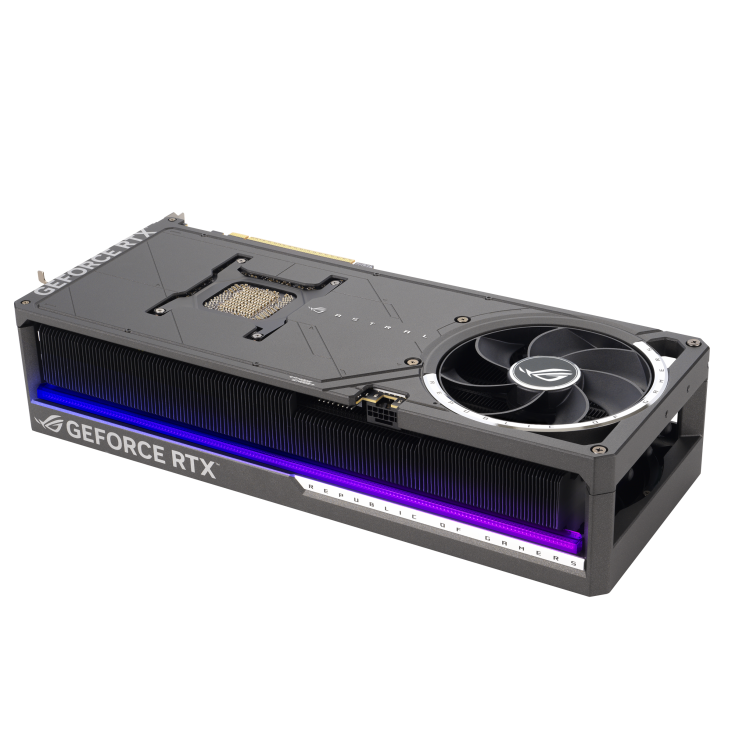 A large main feature product image of ASUS GeForce RTX 5090 ROG Astral 32GB GDDR7