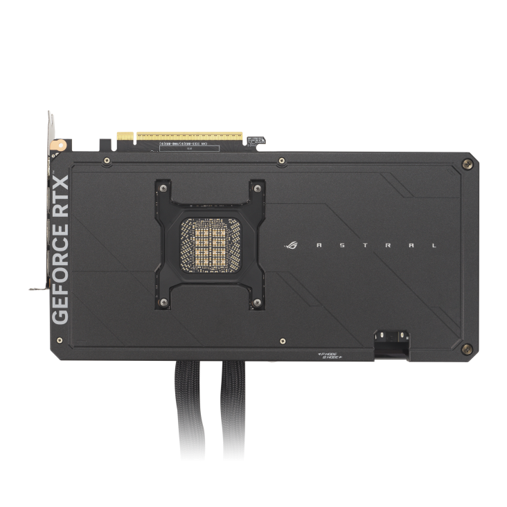 A large main feature product image of ASUS GeForce RTX 5090 ROG Astral LC 32GB GDDR7