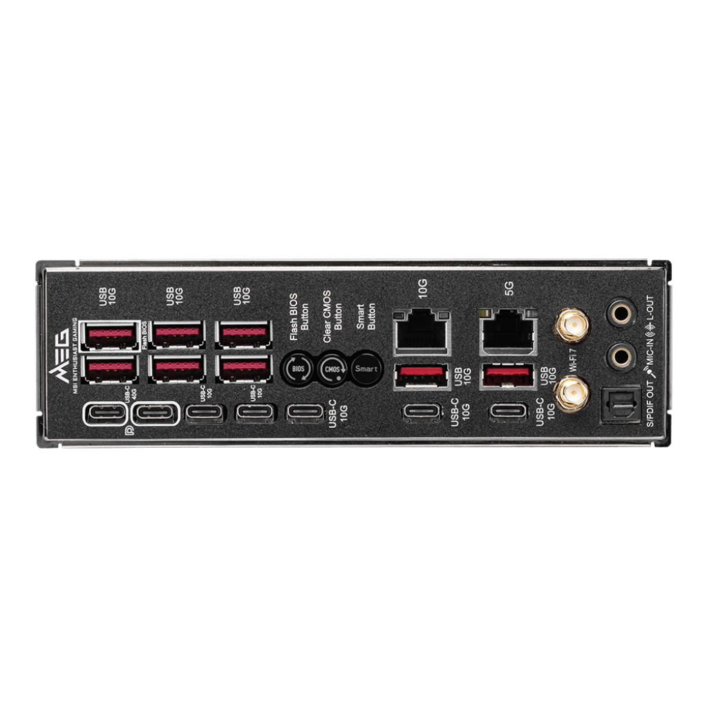 A large main feature product image of MSI X870E GODLIKE AM5 eATX Desktop Motherboard