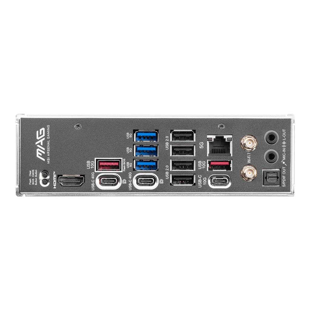 A large main feature product image of MSI MAG X870E Tomahawk WiFi AM5 ATX Desktop Motherboard