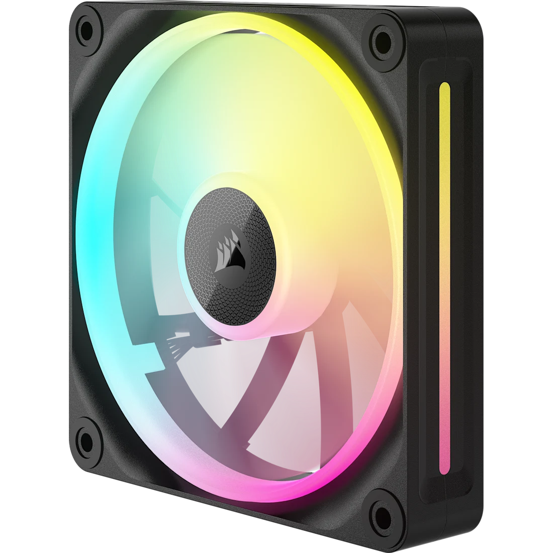 A large main feature product image of Corsair iCUE LINK LX120 RGB - 120mm PWM Modular Fan (Black)
