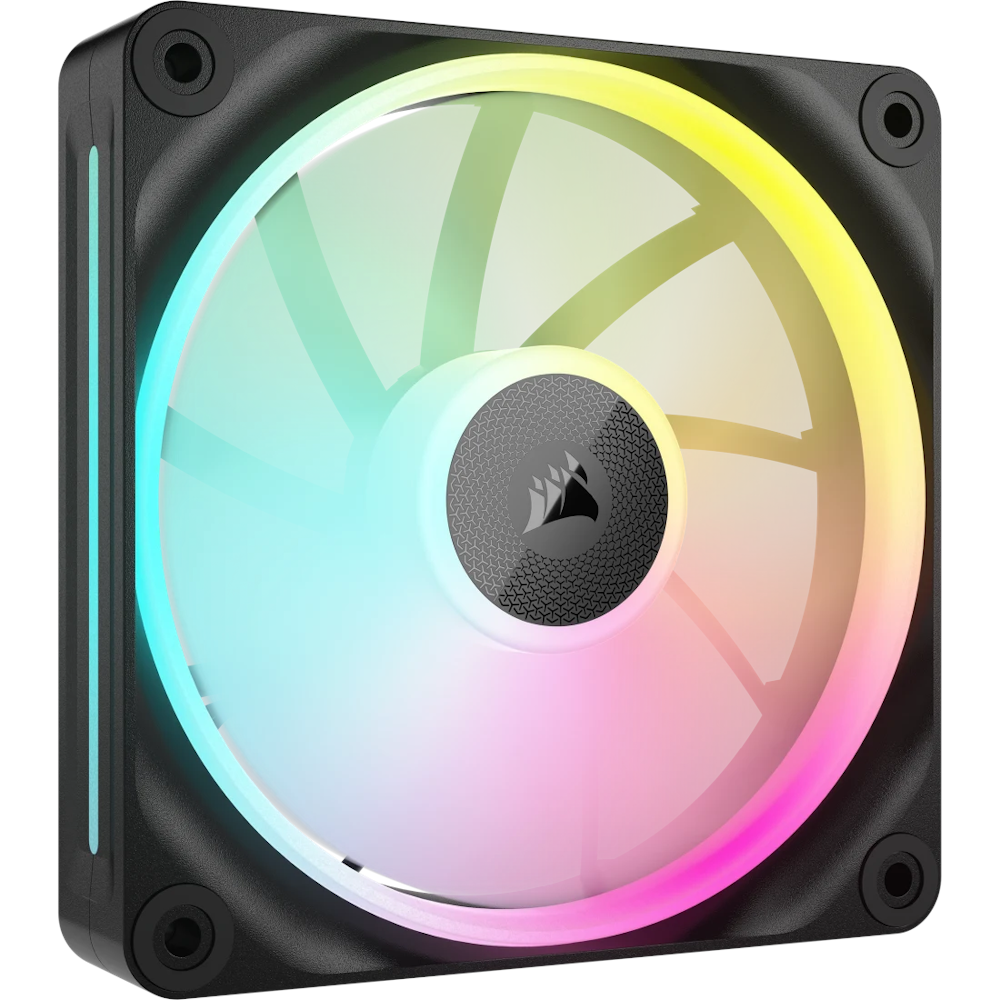 A large main feature product image of Corsair iCUE LINK LX120 RGB - 120mm PWM Modular Fan (Black)