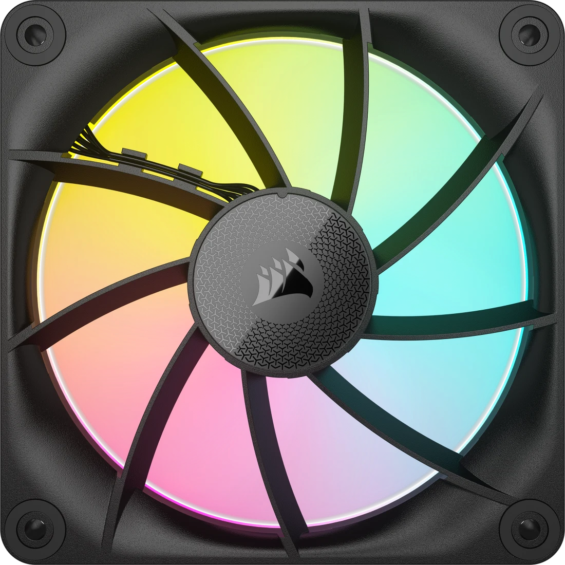A large main feature product image of Corsair iCUE LINK LX120 RGB - 120mm PWM Modular Fan 3-Pack (Black)