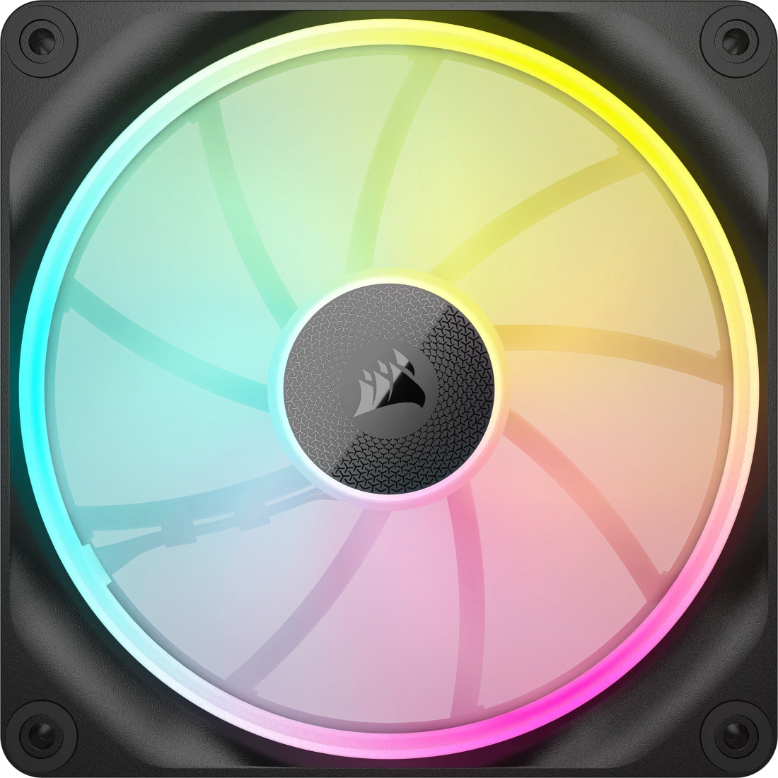 A large main feature product image of Corsair iCUE LINK LX140 RGB - 140mm PWM Modular Fan (Black)