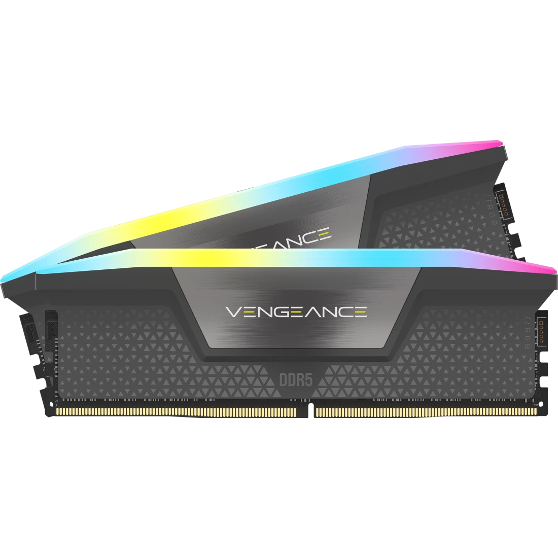 A large main feature product image of Corsair Vengeance RGB 32GB Kit (2x16GB) XMP/EXPO DDR5-6000 C28 (Grey)