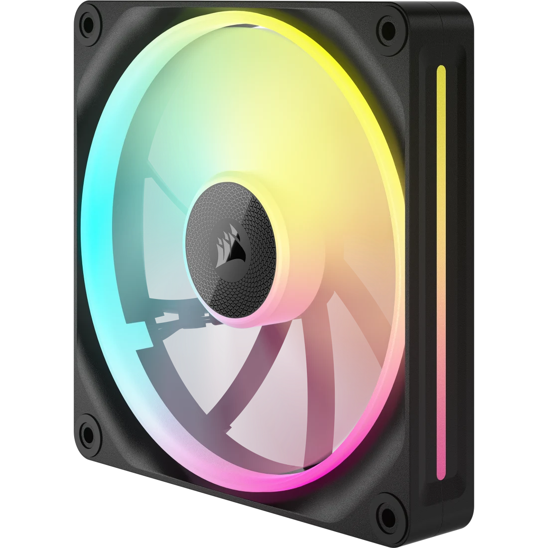 A large main feature product image of Corsair iCUE LINK LX140 RGB - 140mm PWM Modular Fan 2-Pack (Black)
