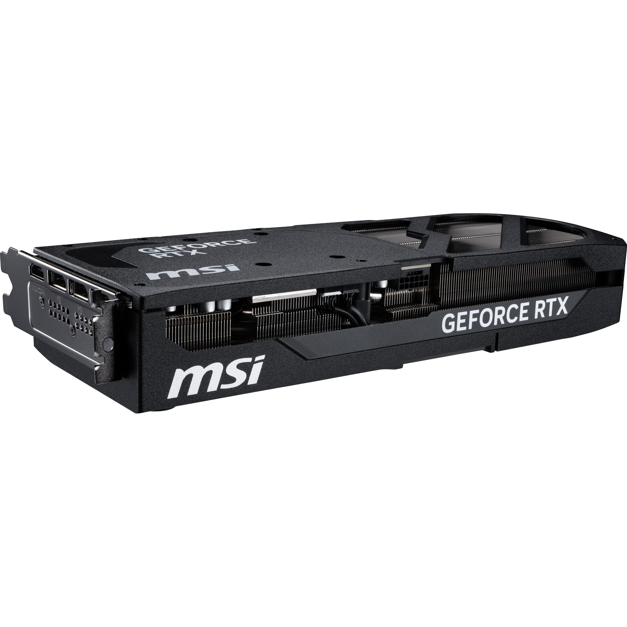 A large main feature product image of MSI GeForce RTX 5080 Shadow 3X OC 16GB GDDR7