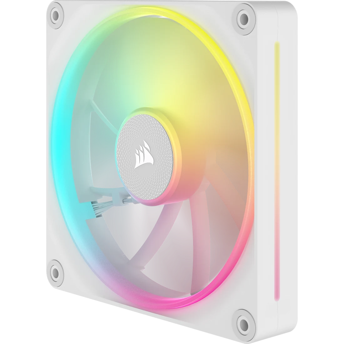 A large main feature product image of Corsair iCUE LINK LX140 RGB - 140mm PWM Modular Fan (White)