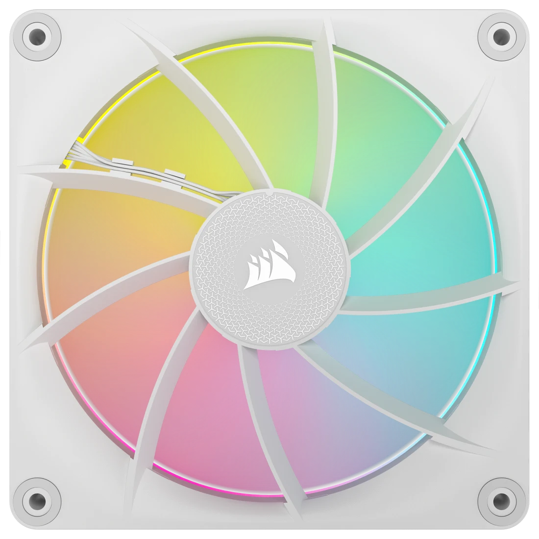 A large main feature product image of Corsair iCUE LINK LX140 RGB - 140mm PWM Modular Fan (White)