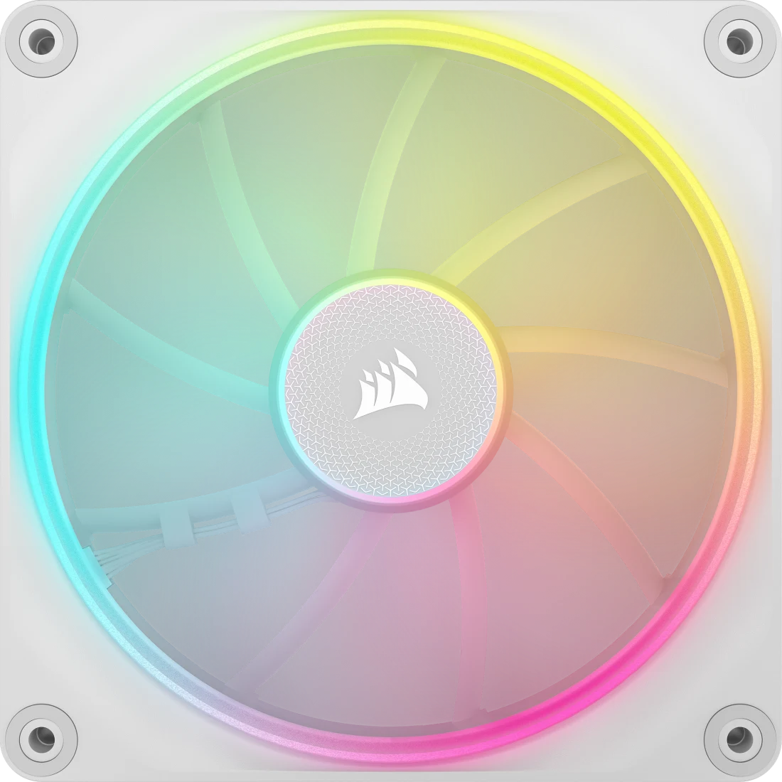 A large main feature product image of Corsair iCUE LINK LX140 RGB - 140mm PWM Modular Fan (White)