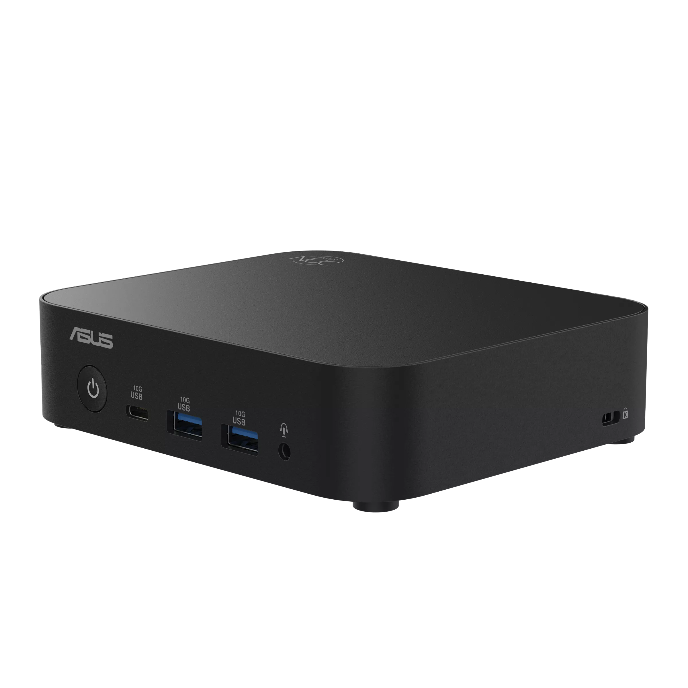 A large main feature product image of ASUS NUC 14 Essential Celeron N150 Barebones Mini PC