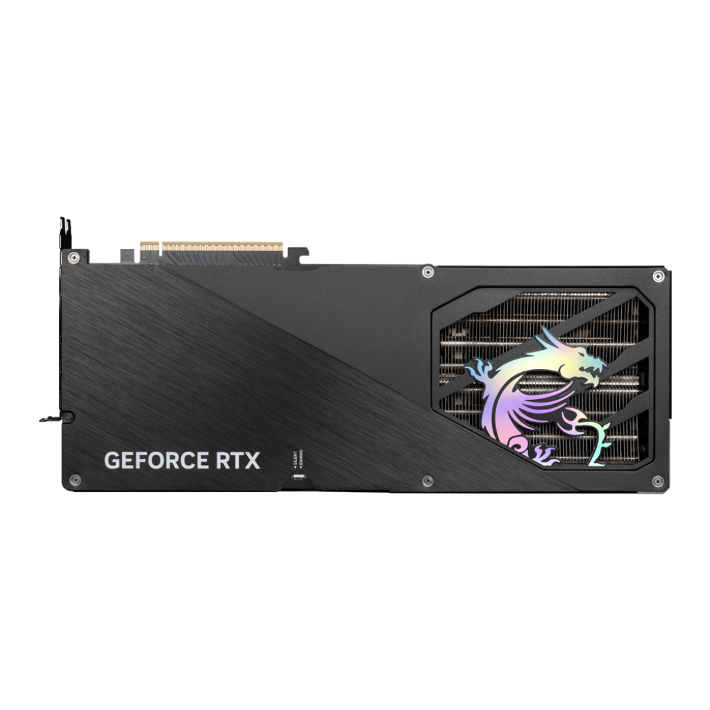 A large main feature product image of MSI GeForce RTX 5090 Gaming Trio OC 32GB GDDR7