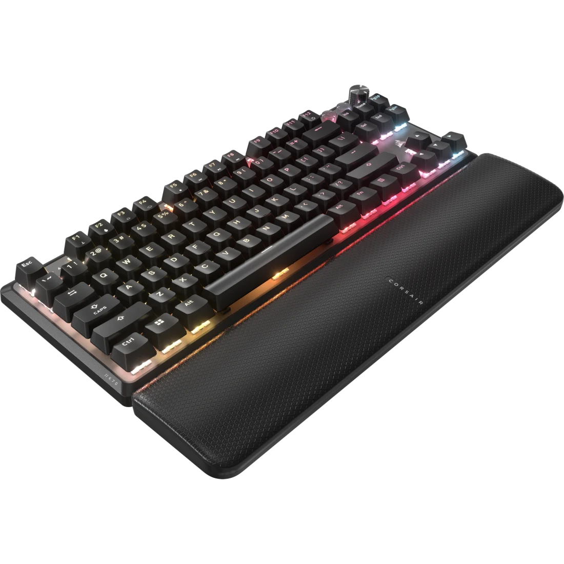 A large main feature product image of Corsair K70 PRO TKL High-Performance Hall Effect Gaming Keyboard - Black (MGX V2 Switch)