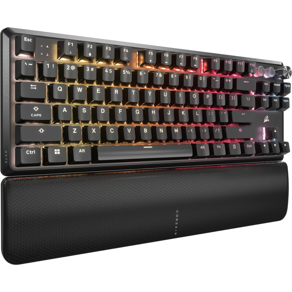 A large main feature product image of Corsair K70 PRO TKL High-Performance Hall Effect Gaming Keyboard - Black (MGX V2 Switch)