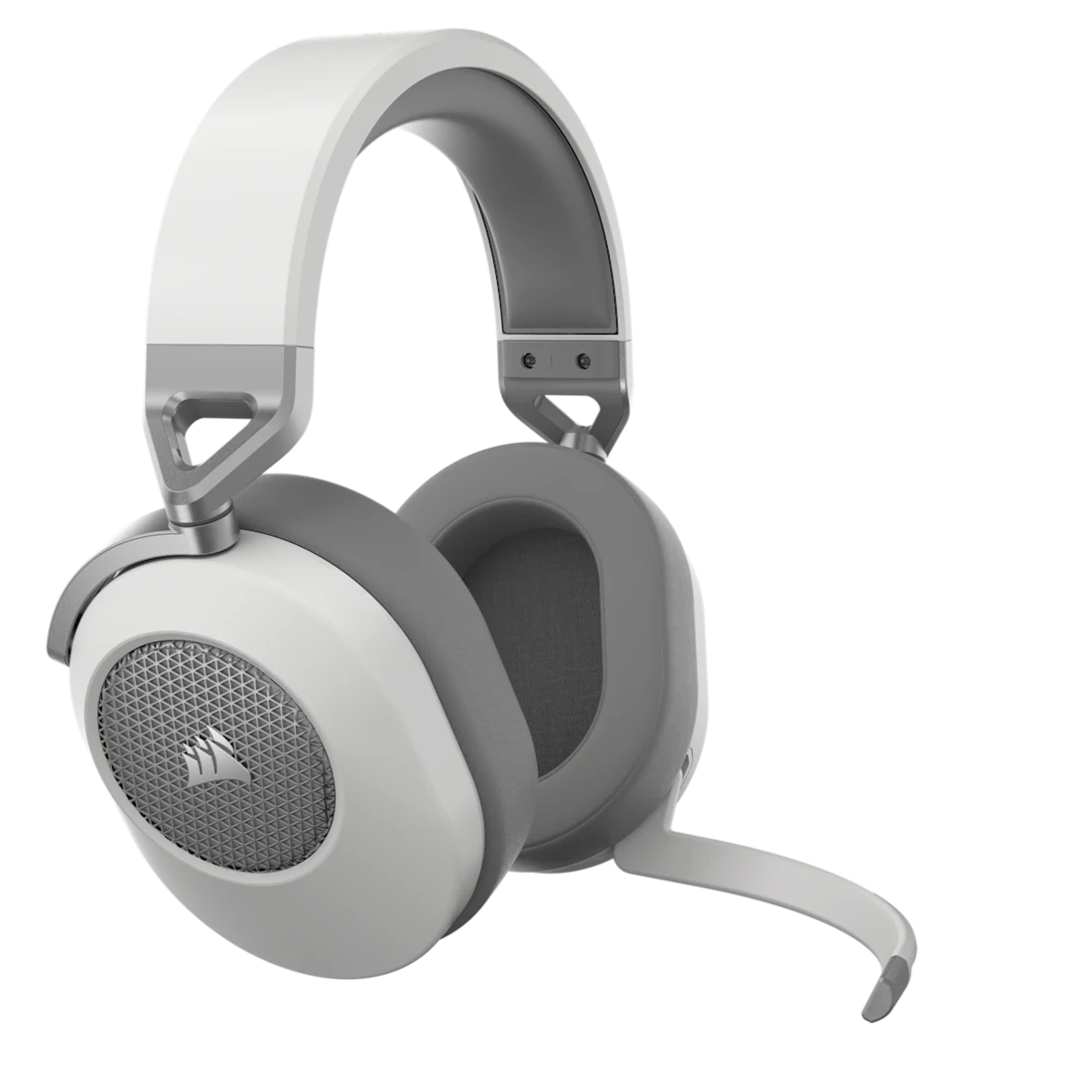 A large main feature product image of Corsair HS65 WIRELESS Gaming Headset (White)