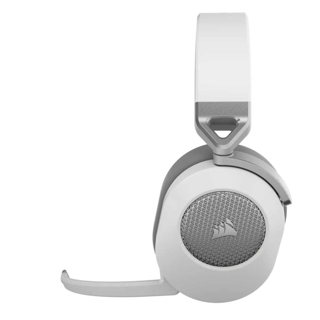 A large main feature product image of Corsair HS65 WIRELESS Gaming Headset (White)