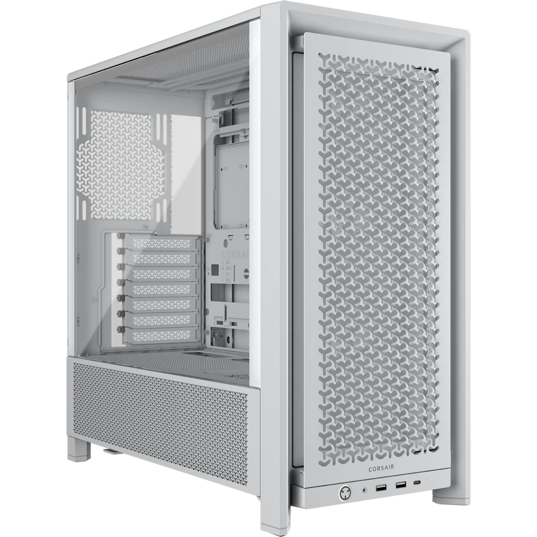 A large main feature product image of Corsair Frame 4000D RS Mid Tower Case (White)