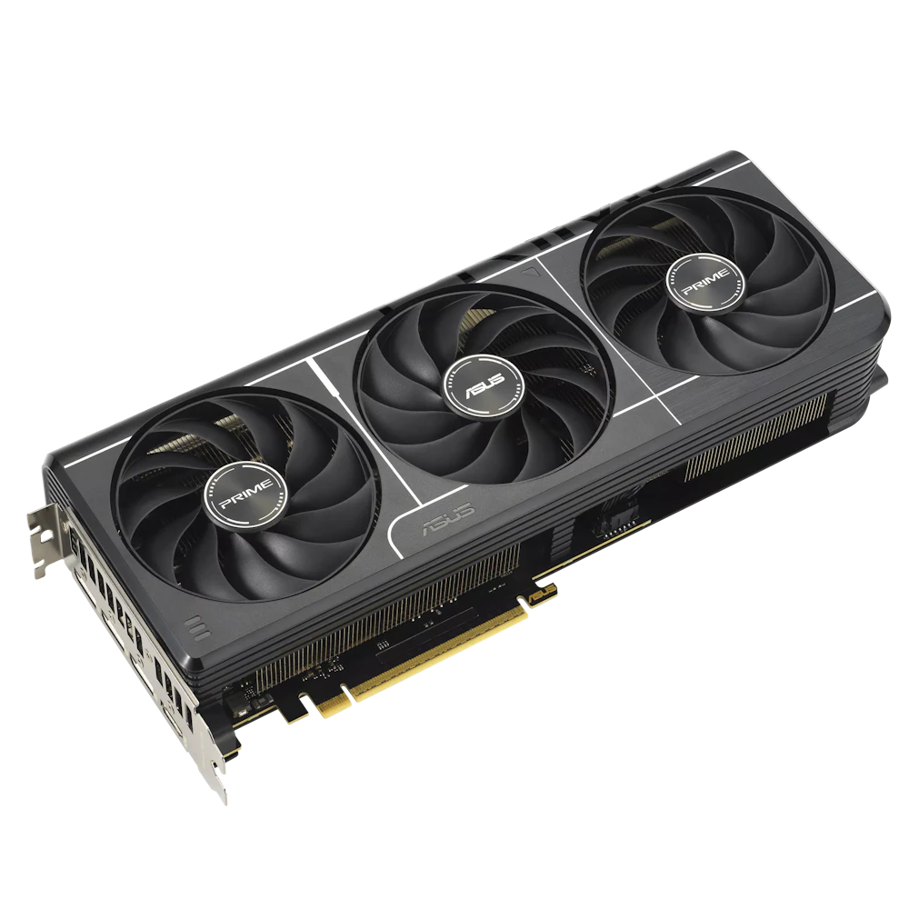A large main feature product image of ASUS GeForce RTX 5070 Prime 12GB GDDR7