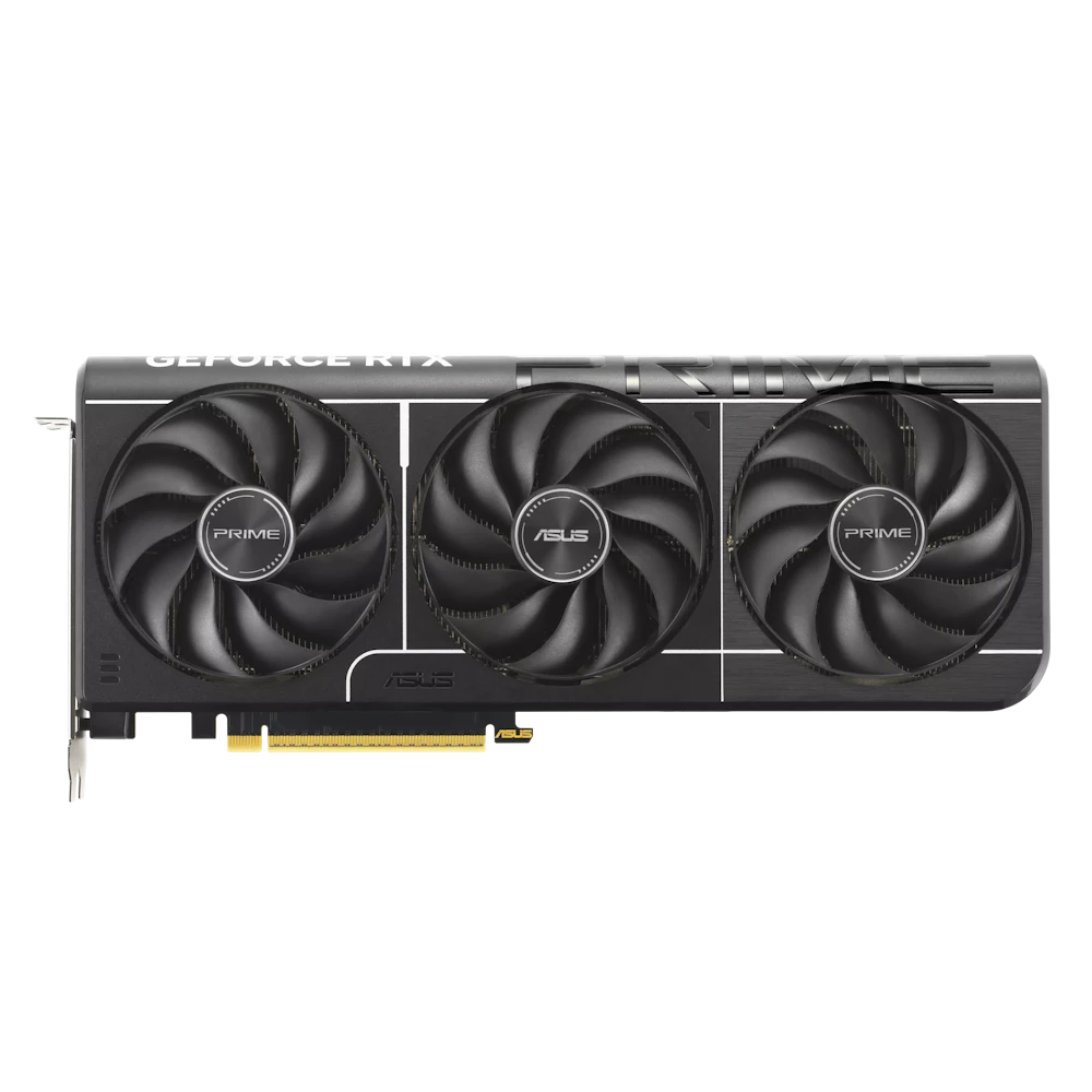 A large main feature product image of ASUS GeForce RTX 5070 Prime OC 12GB GDDR7