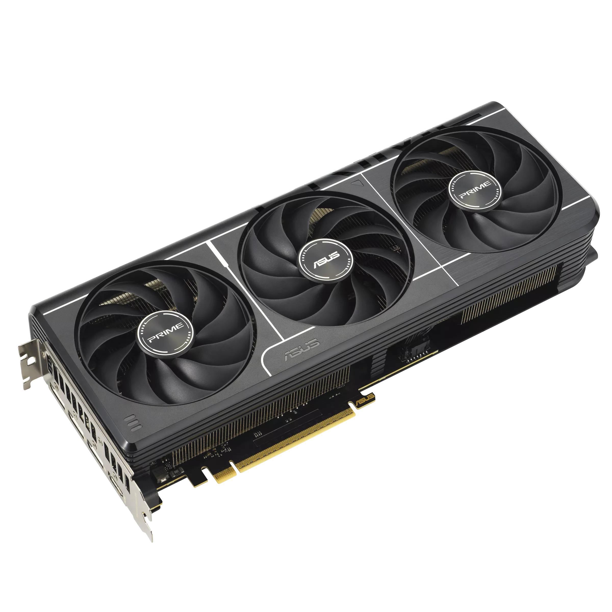 A large main feature product image of ASUS GeForce RTX 5070 Prime OC 12GB GDDR7