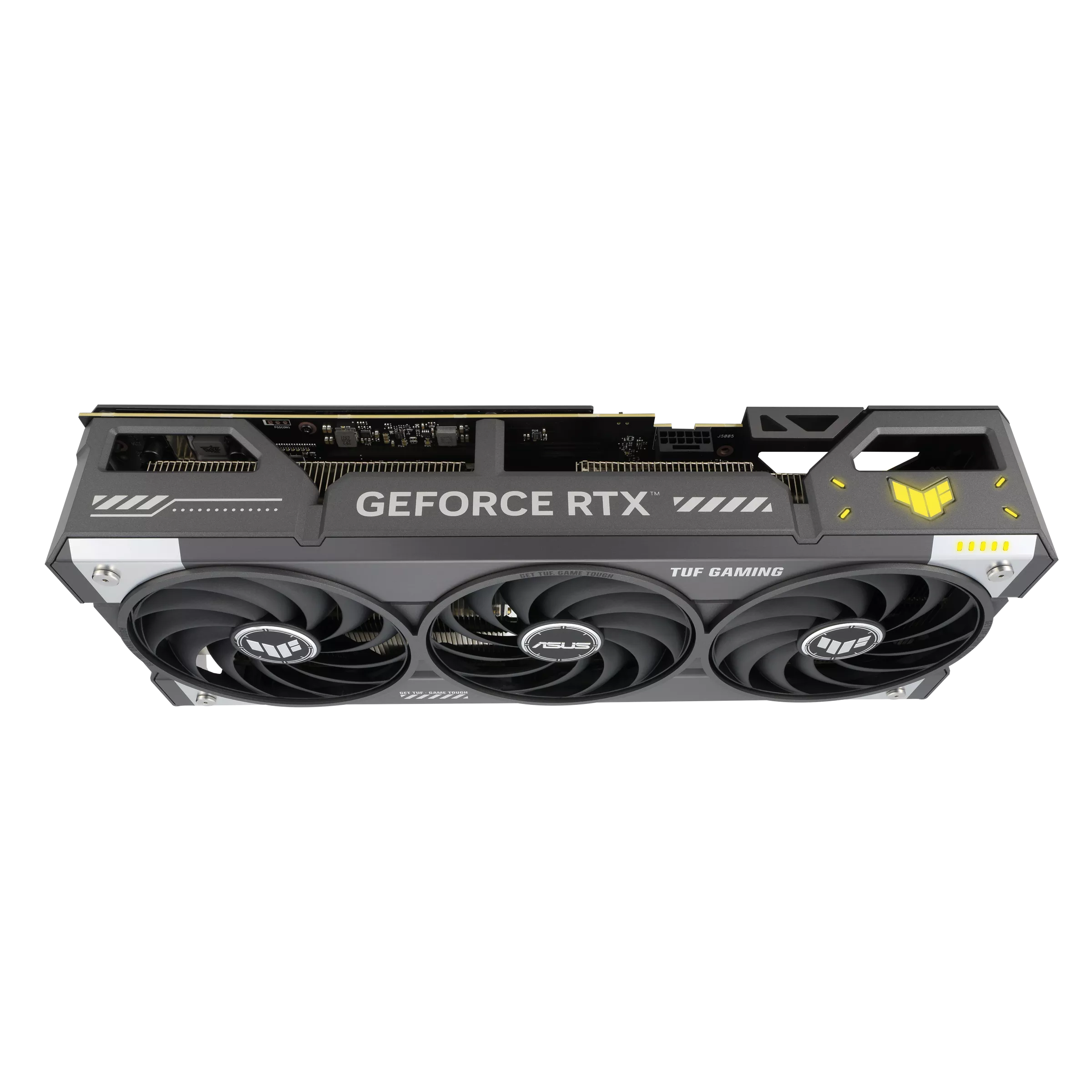 A large main feature product image of ASUS GeForce RTX 5070 TUF Gaming OC 12GB GDDR7