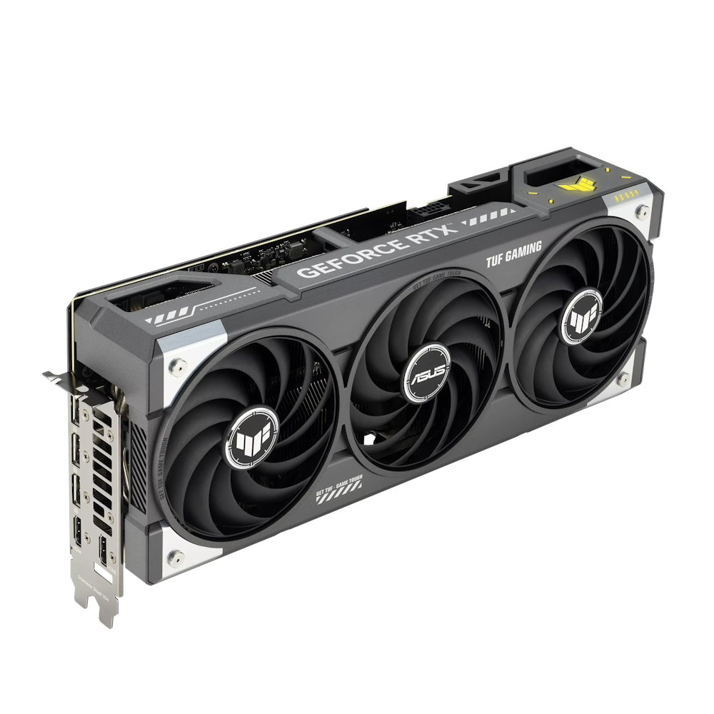 A large main feature product image of ASUS GeForce RTX 5070 TUF Gaming OC 12GB GDDR7