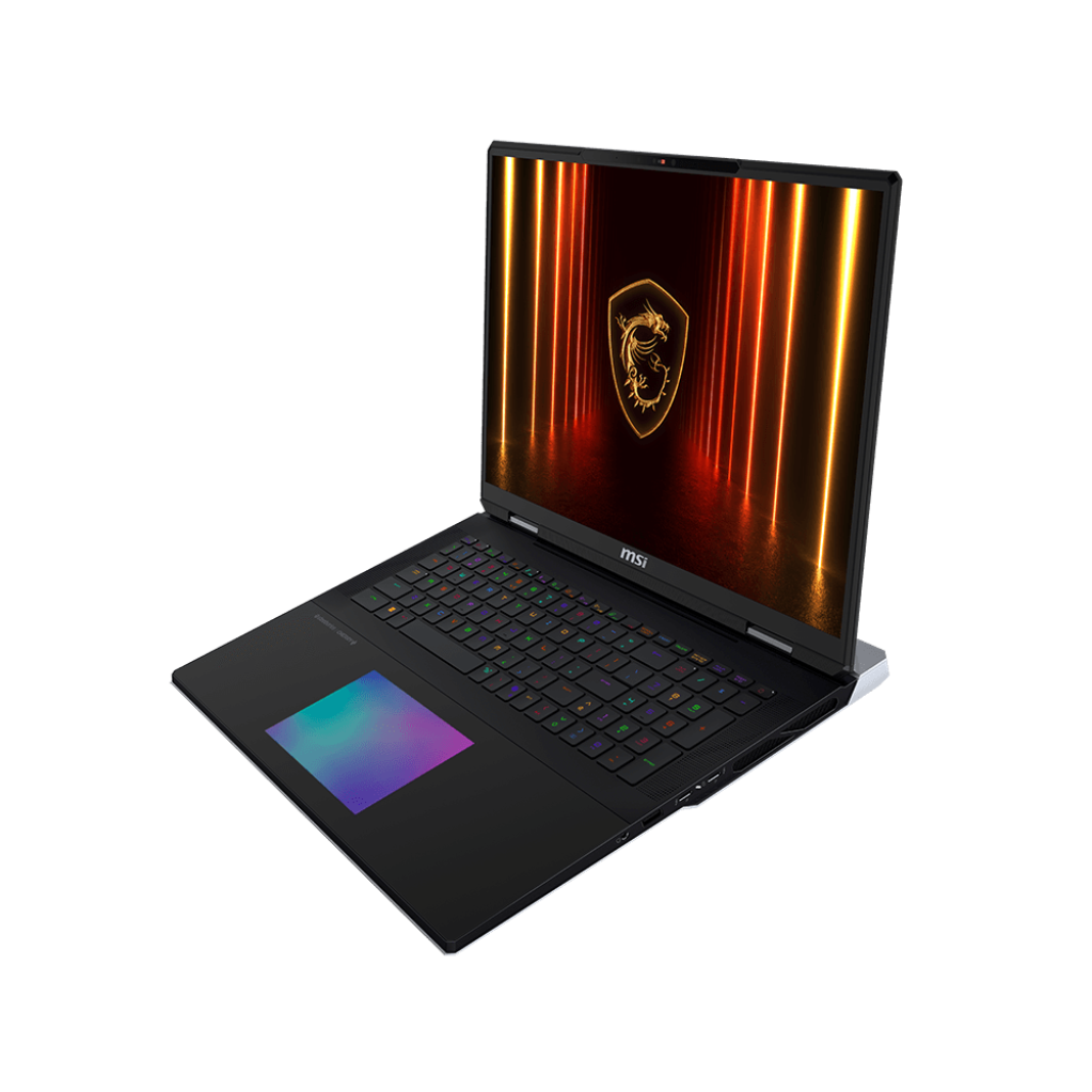 A large main feature product image of MSI Titan 18 HX AI (A2X) - 18" 4K 120Hz, Core Ultra 9 275HX, RTX 5080, 64GB/6TB - Win 11 Pro Gaming Notebook