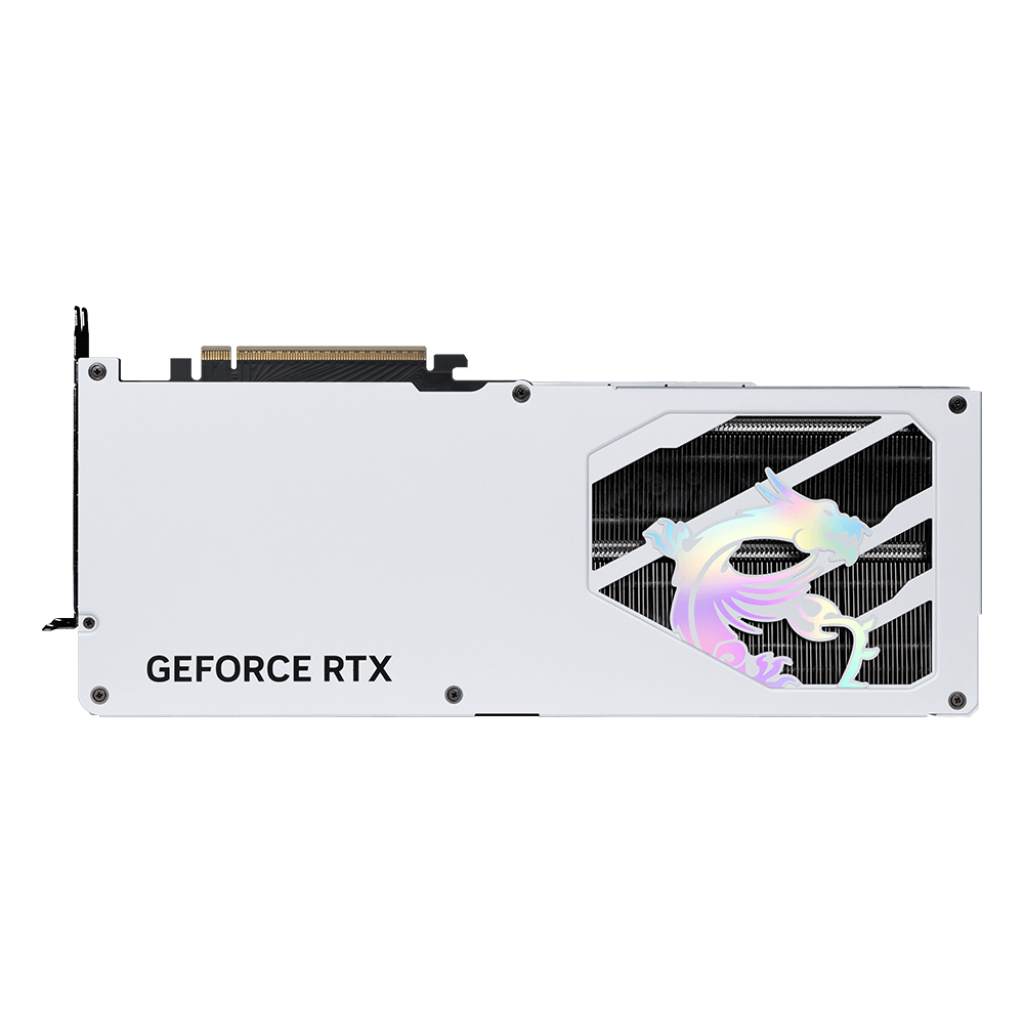 A large main feature product image of MSI GeForce RTX 5070 Gaming Trio OC 12GB GDDR7 - White