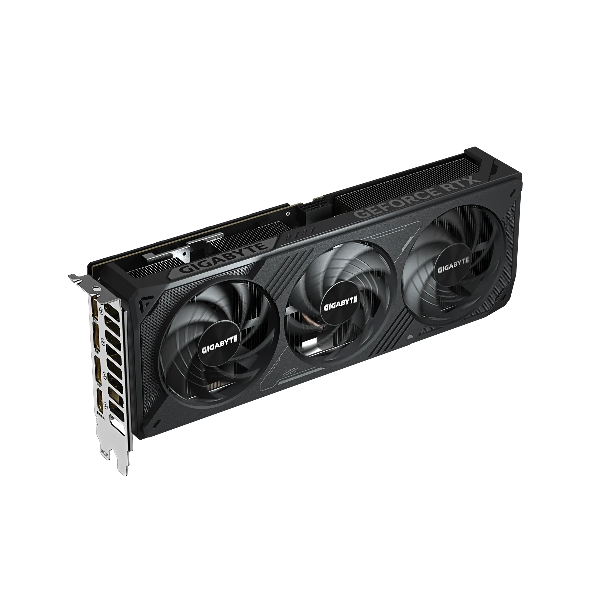 A large main feature product image of Gigabyte GeForce RTX 5070 Windforce OC SFF 12GB GDDR7