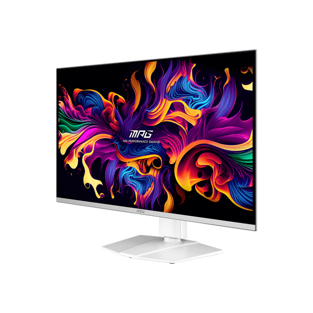 A large main feature product image of MSI MPG 321URXW QD-OLED - 32" 4K 2160p 240Hz 0.03ms QD-OLED Gaming Monitor (White)