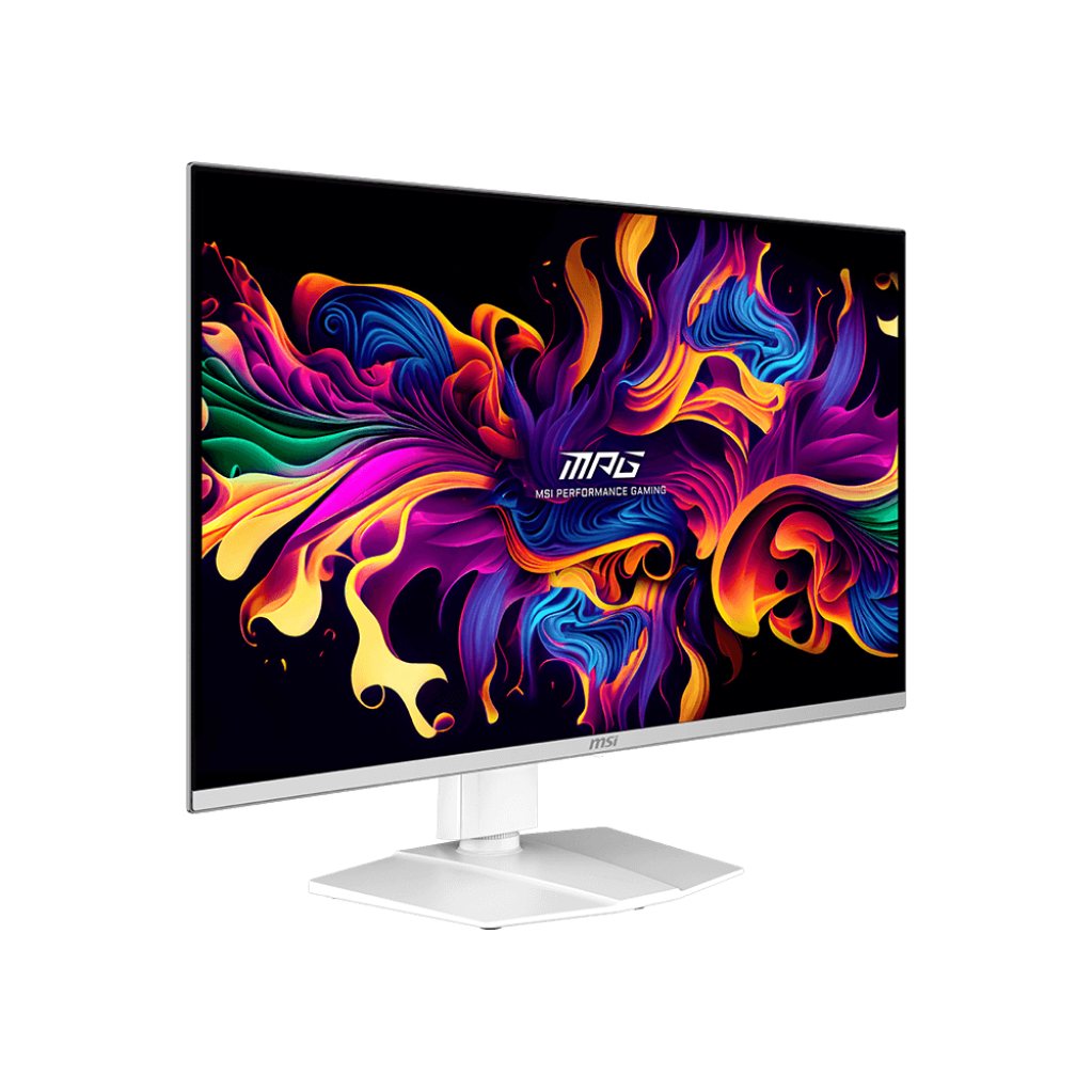 A large main feature product image of MSI MPG 321URXW QD-OLED - 32" 4K 2160p 240Hz 0.03ms QD-OLED Gaming Monitor (White)