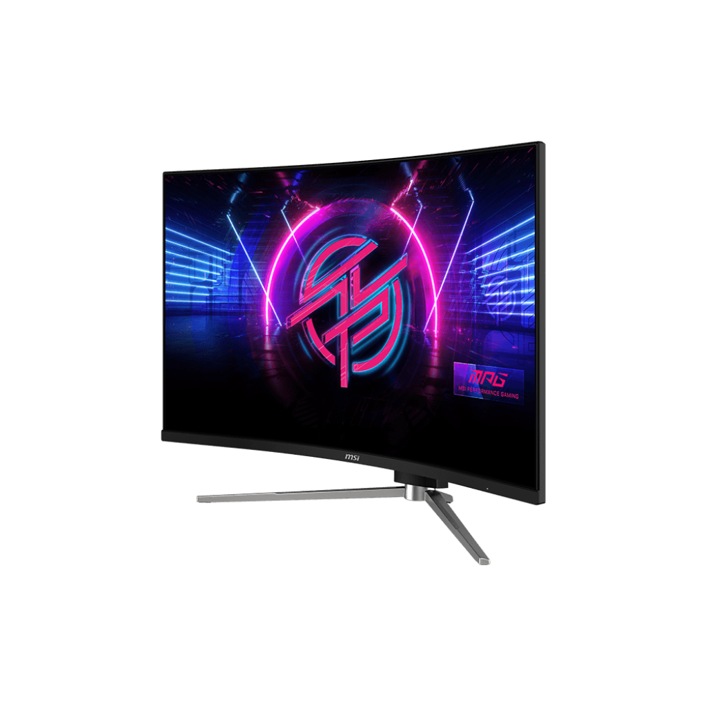 A large main feature product image of MSI MPG 325CQRXF - 32" Curved 1440p 280Hz 0.5ms Fast VA Gaming Monitor