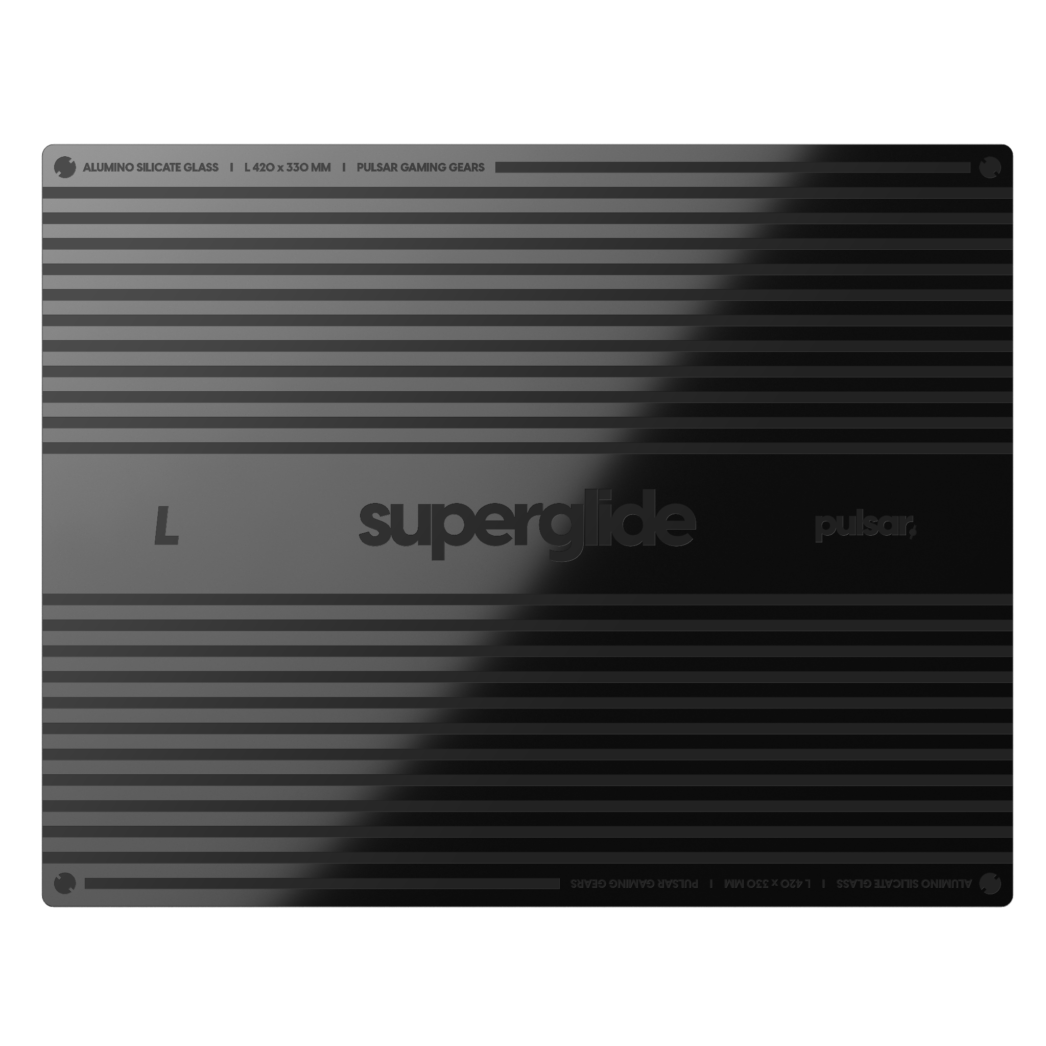 A large main feature product image of Pulsar Superglide v2 Glass Mousepad - Large (Red)