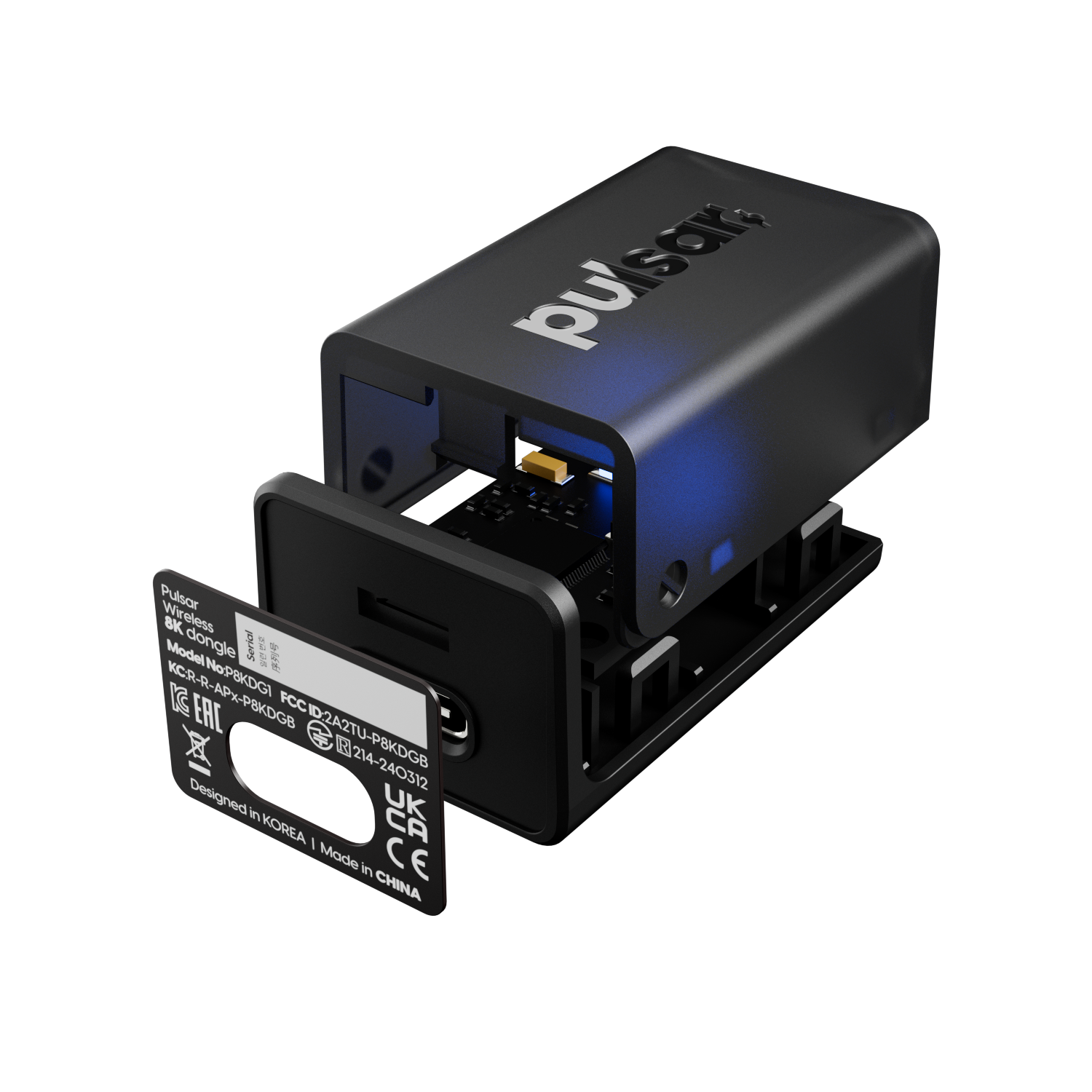 A large main feature product image of Pulsar Wireless 8K Mouse Dongle