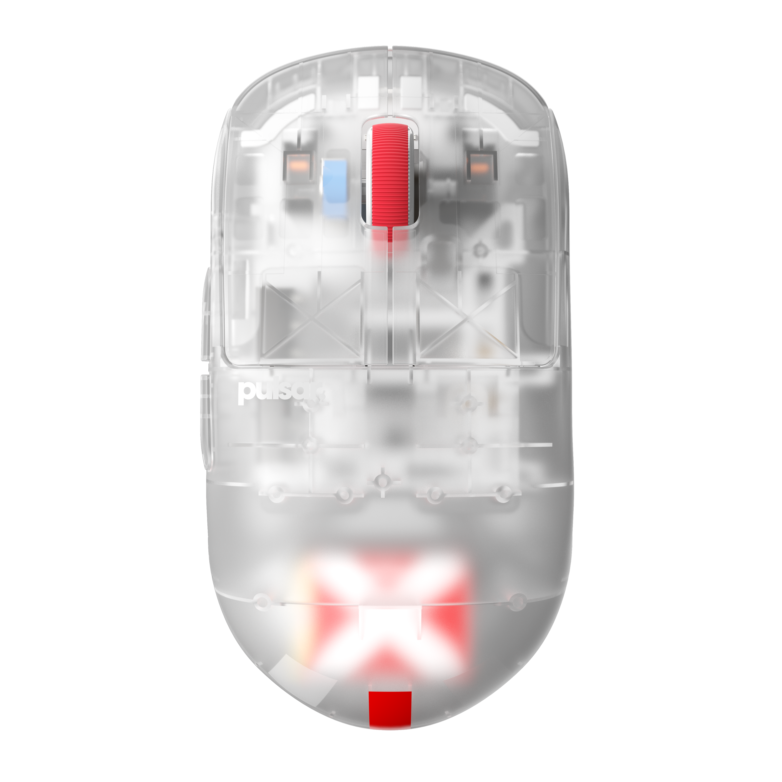 A large main feature product image of Pulsar X2H Mini - 52g Lightweight Wireless Gaming Mouse (Super Clear Edition)