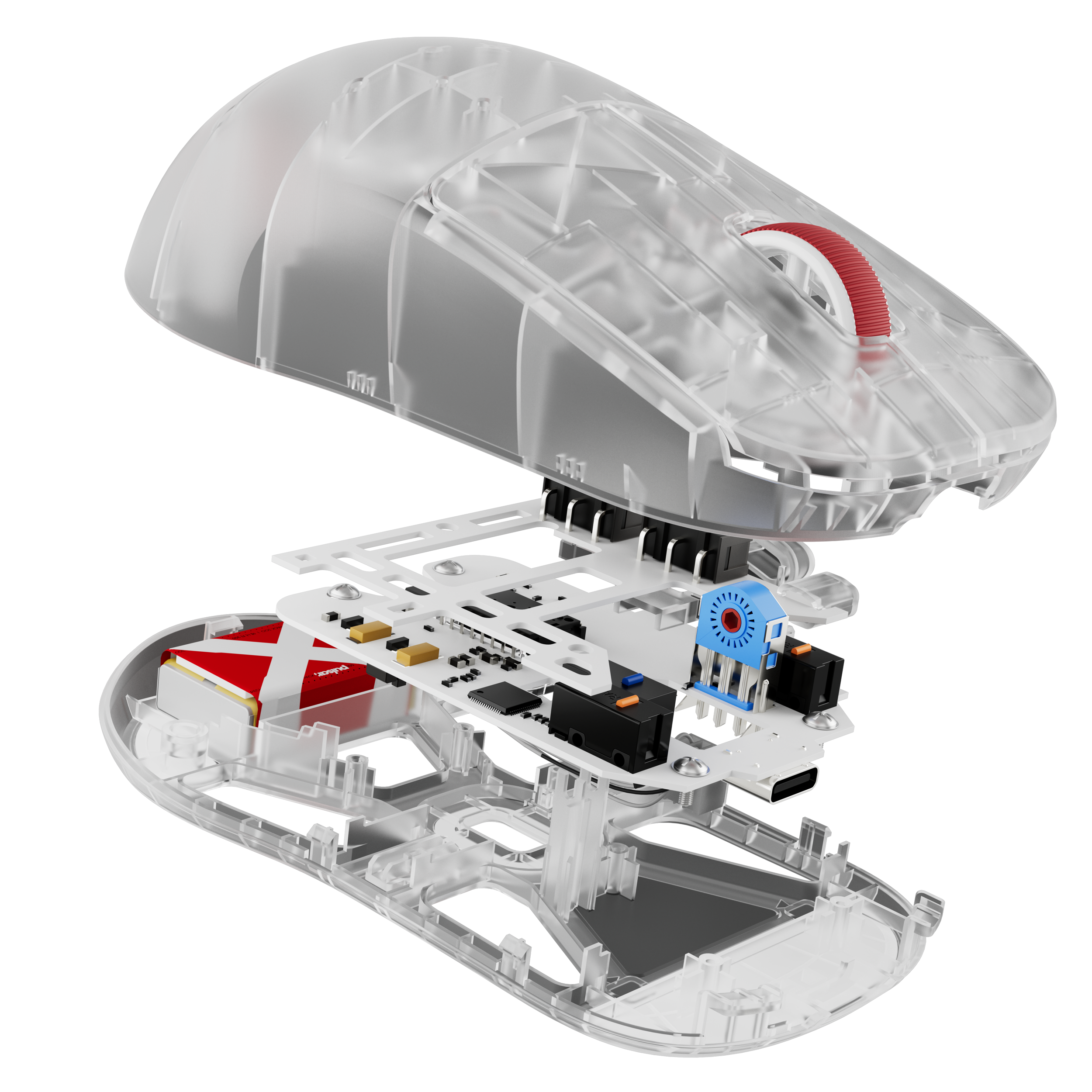 A large main feature product image of Pulsar X2H Mini - 52g Lightweight Wireless Gaming Mouse (Super Clear Edition)