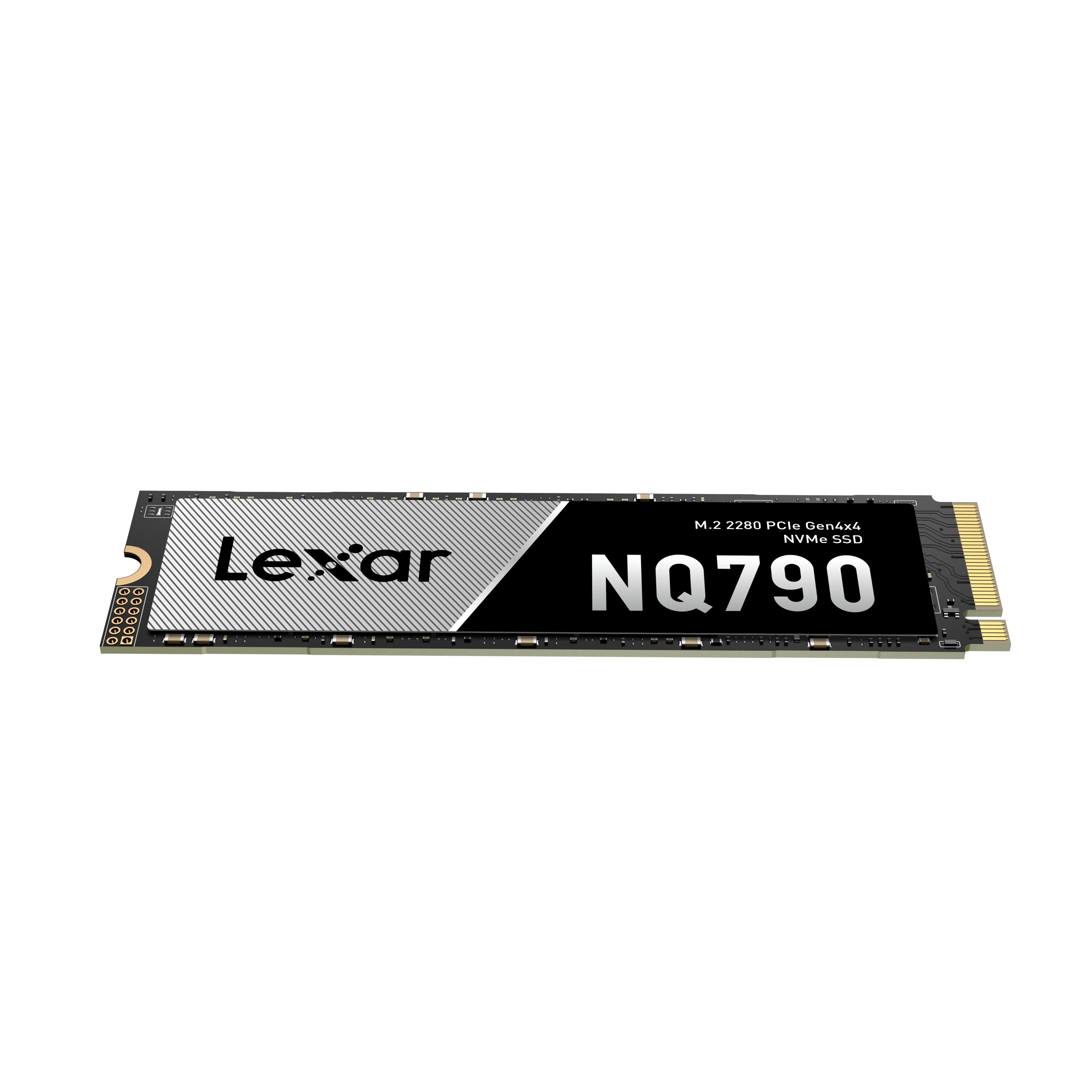 A large main feature product image of Lexar NQ790 PCIe Gen4 NVMe M.2 SSD - 1TB