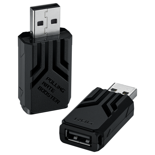 A large main feature product image of ASUS ROG Polling Rate Booster - Black