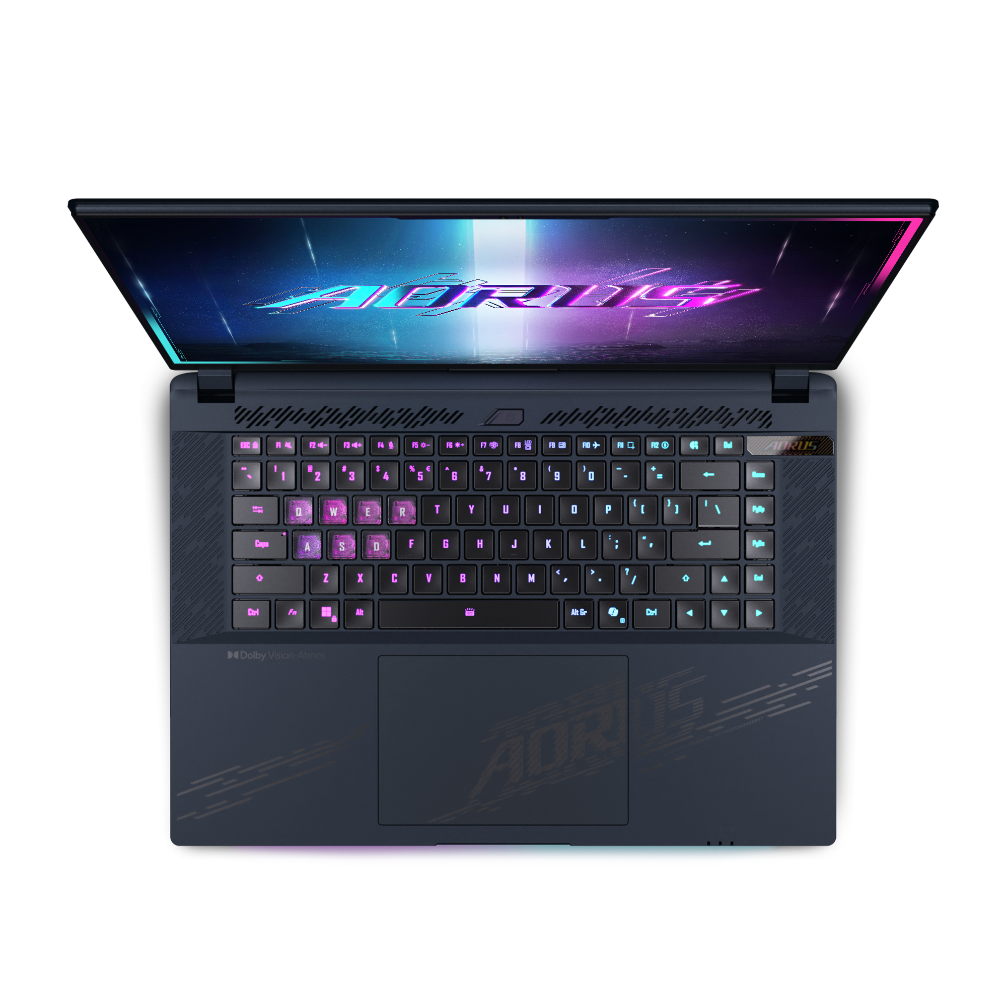 A large main feature product image of Gigabyte AORUS MASTER 16 (BZH) - 16" 240Hz, Ultra 9 275HX, RTX 5090, 32GB/1TB - Win 11 Pro Gaming Notebook