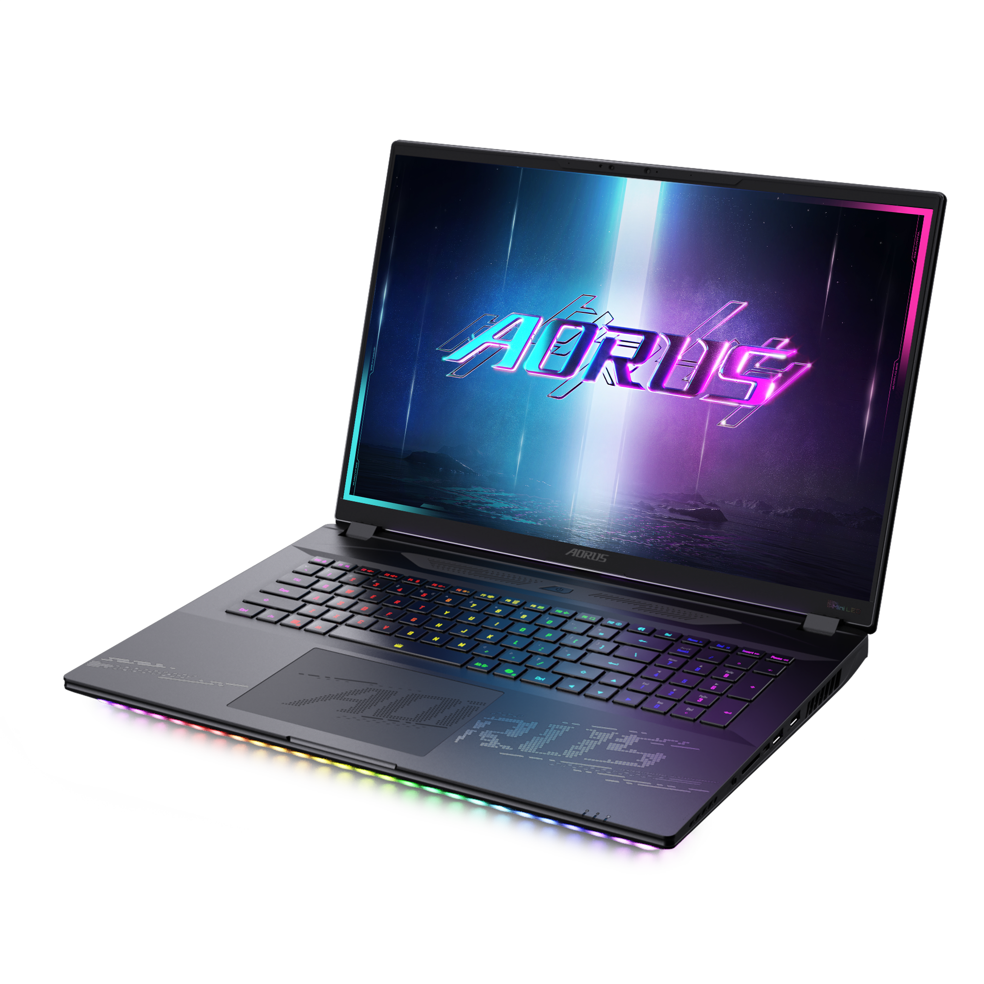 A large main feature product image of Gigabyte AORUS MASTER 18 (BZH) - 18" 240Hz, Ultra 9 275HX, RTX 5090, 64GB/2TB - Win 11 Pro Gaming Notebook