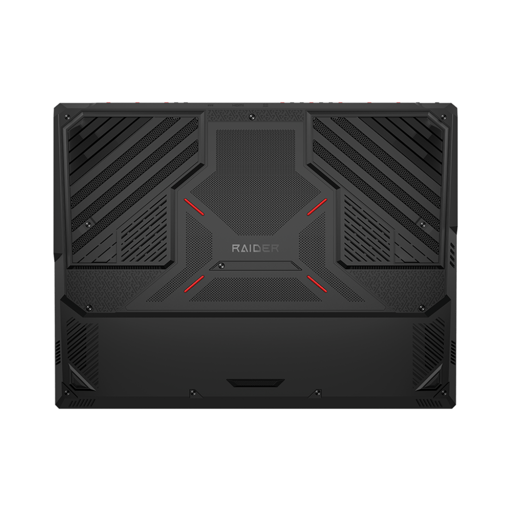 A large main feature product image of MSI Raider A18 HX (A9W) - 18" 4K 120Hz, Ryzen 9 9955HX3D, RTX 5080, 64GB/2TB - Win 11 Pro Gaming Notebook