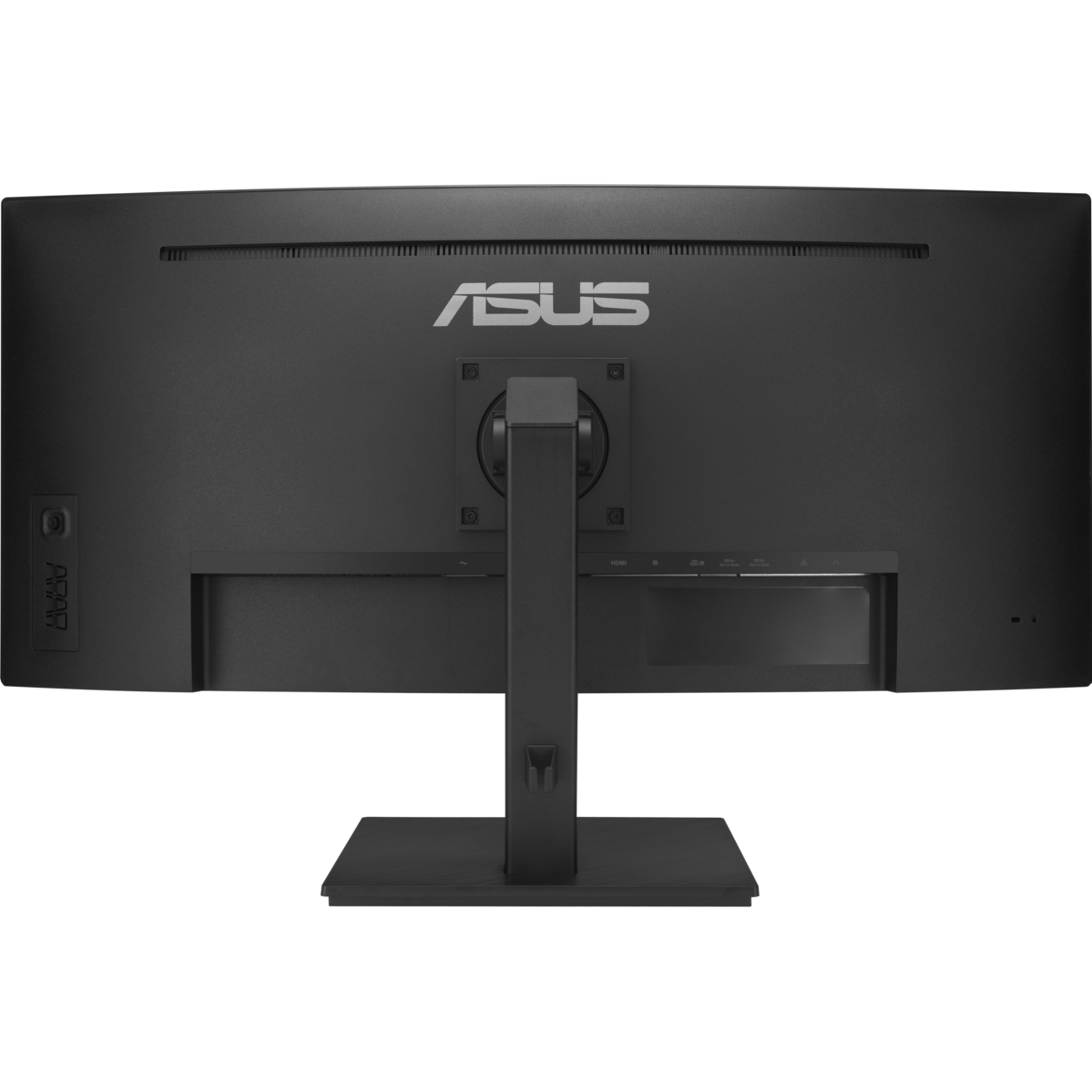 A large main feature product image of ASUS VA34VCPSR - 34" Curved 1440p 100Hz VA Monitor